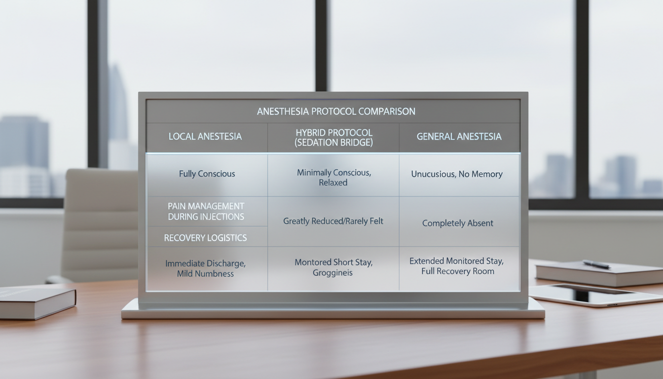 استشارة زراعة الشعر — فهم خيارات التخدير
